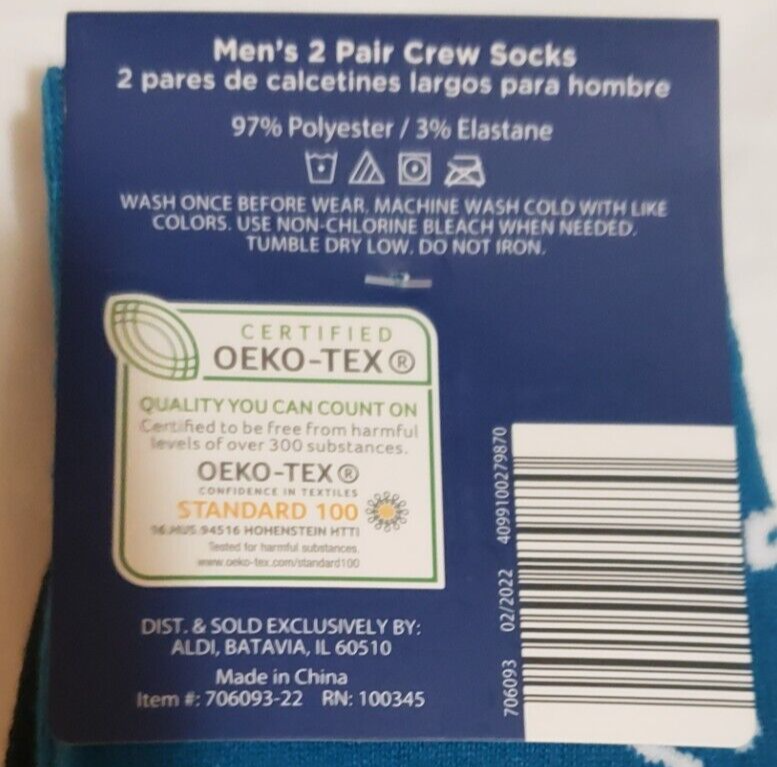 Aldi Mens 2 Pair Crew Socks Size 6-12 "Camping is in Tents" and Smore Themed New