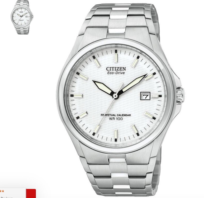 Pre-owned Citizen Eco-drive Men's Wr100 Ss Brac Wh