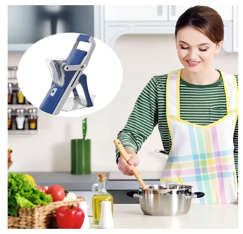 Safe Mandoline Slicer 5 in 1 Vegetable Chopper Food Potato Cutter Adjustable