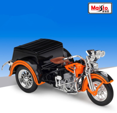 Maisto 1:18 Harley Davidson 1947 Servi-Car Metal Motorcycle Model in Box