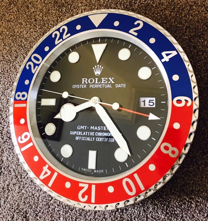 Rolex wall clock, Call 07379759528 in Harrogate, North Yorkshire