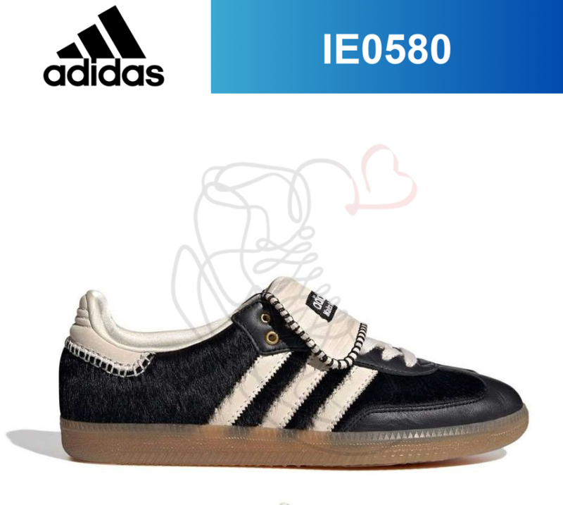Wales Bonner adidas Samba Pony Tonal Low Core Black Cream Wales Bonner adidas Samba Pony Tonal Low Core Black Cream