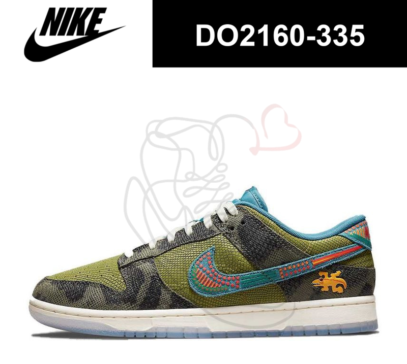 Nike Dunk Low Siempre Familia Carbon Green Rift Blue Sail 