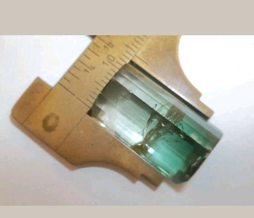 37.00Ct Natural huge Bi color Green Tourmaline  23x13mm extremely rare on sale!