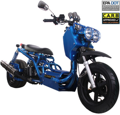 NEW ICE BEAR MADDOG 49cc Full Size Motor Bike Gas Scooter Moped Street Legal 50