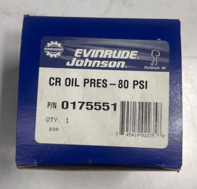 OMC Cobra Sterndrive Oil Pressure Gauge 175551 Crowne Series Boat Marine kit