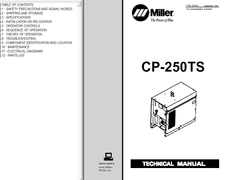 MILLER CP 250TS SERVICE TECHNICAL MANUAL | eBay