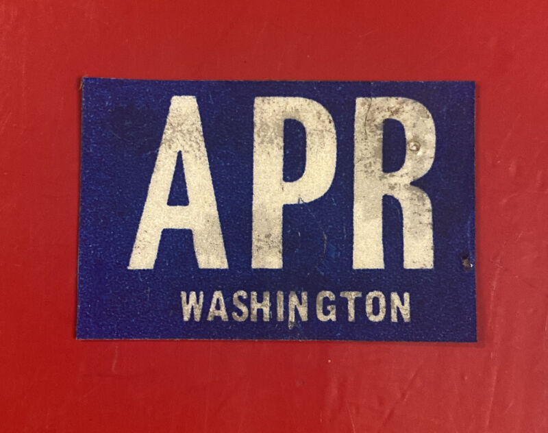Nice Vintage Original April Washington License Plate Tag For 1977-1992