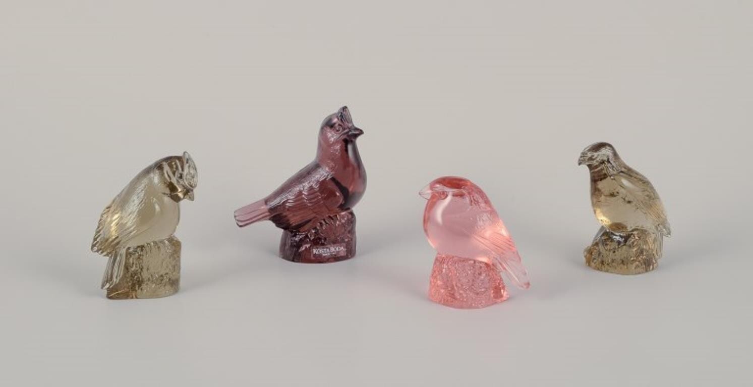 Paul Hoff for Kosta Boda / Svenskt Glas, four figurines in