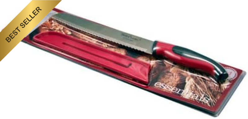 Stainless Steel Bread Knife with Cover, 32 Cm Size