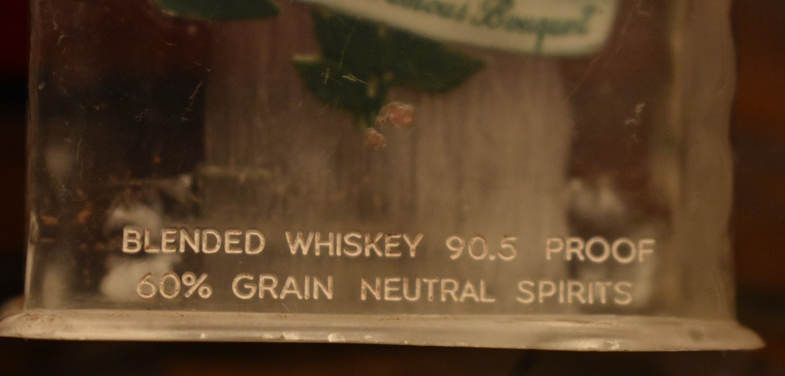 America's Most Famous Bouquet Paperweight Frankfort Distillers acrylic 2.5 in.