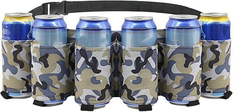 1Pc Portable Beer Holder Belt Holds 6 Cans,Drinker Beer Soda Can Belt,Portable 6