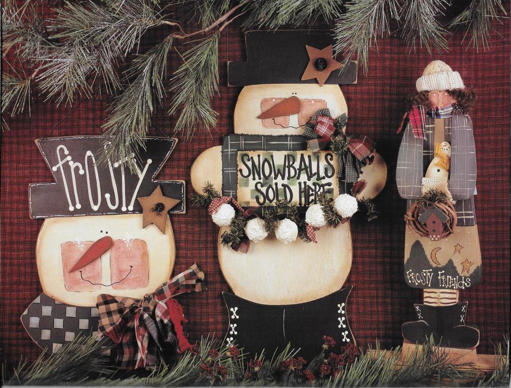 A Pretty Primitive Winter Tole Pattern Book by Karen Stone Patterns Included