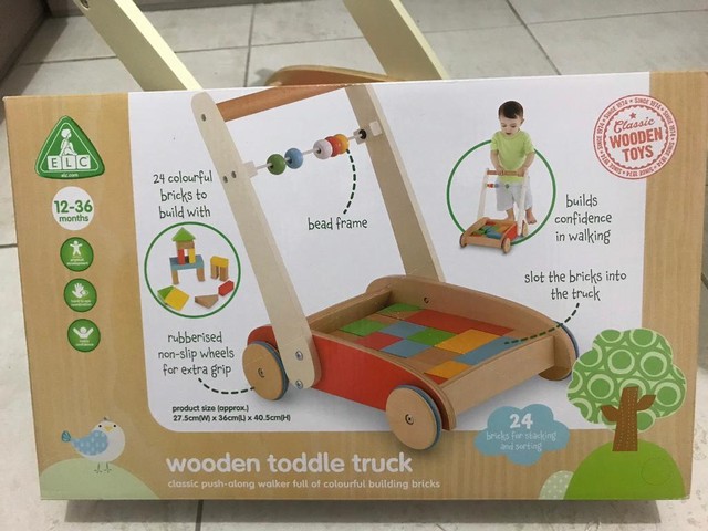elc wooden toddler truck