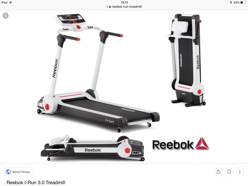 reebok i run orange treadmill