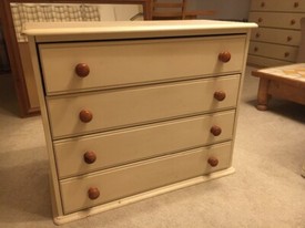 Funky Solid Pine Painted Chest Of Drawers In Witney Oxfordshire