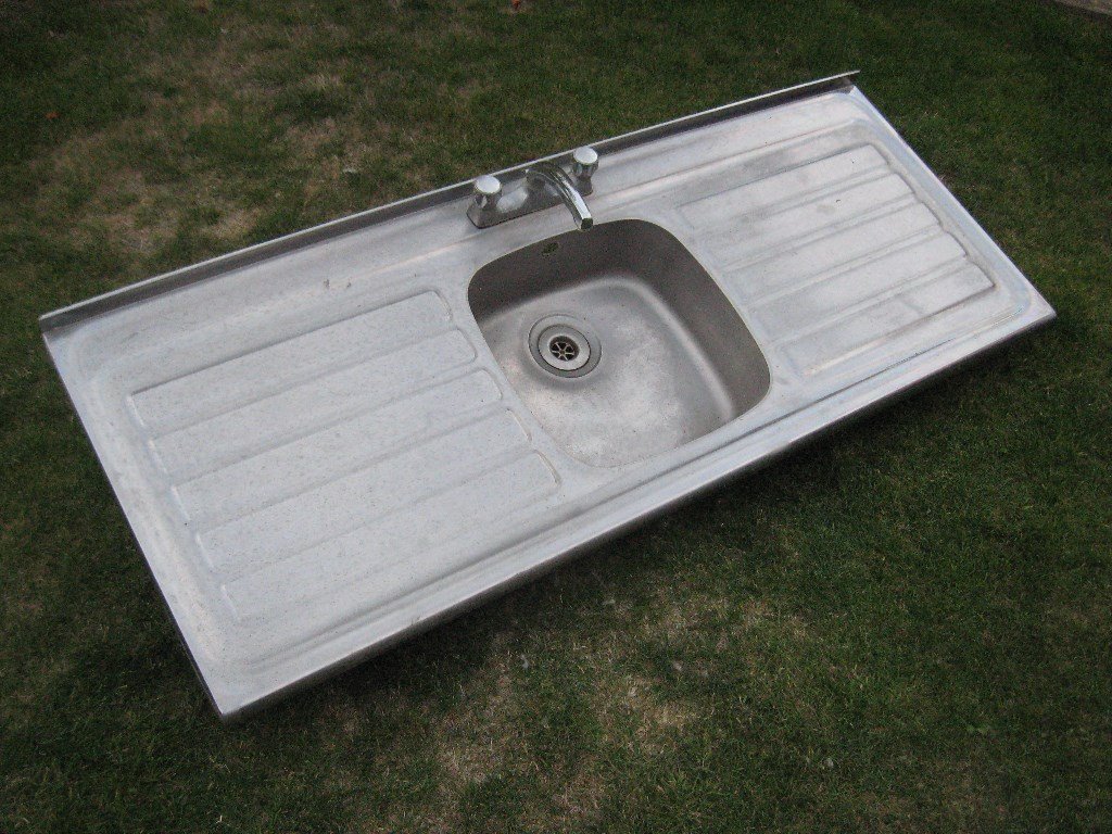 KITCHEN SINK 1500mm Stainless Steel DoubleDrainer ("siton" type) in