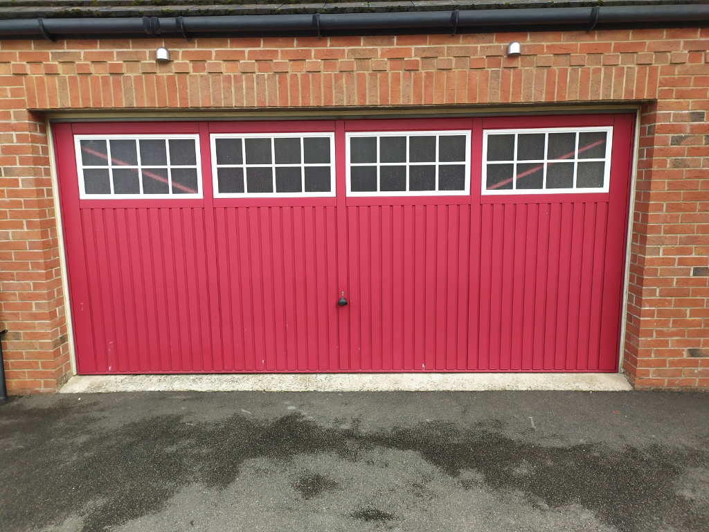 Garador Salisbury Double Garage Door Ruby Red 4269x1981mm in