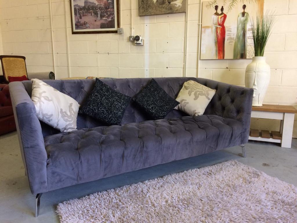 Large stylish Type Velour Sofa Great DELIVERY AVAILABLE