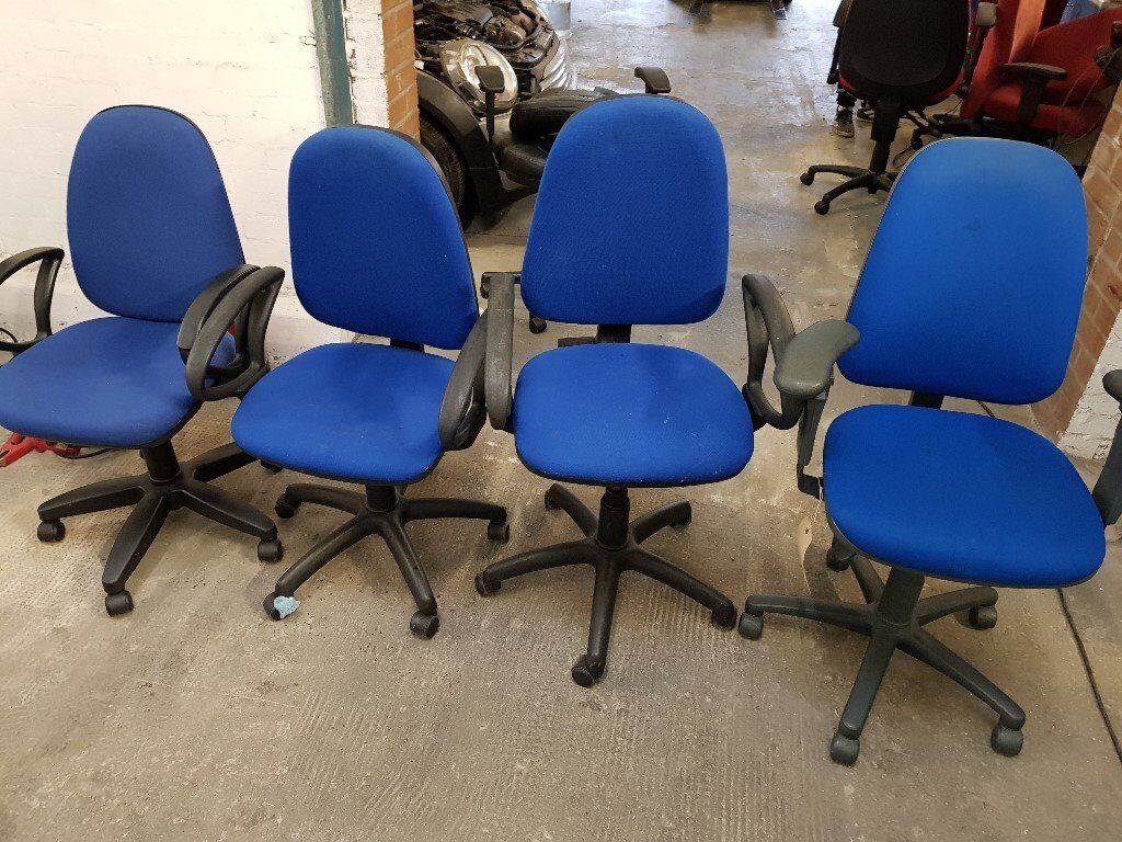 BLUE OFFICE CHAIRS 4 AVAILABLE in Bridgend Gumtree