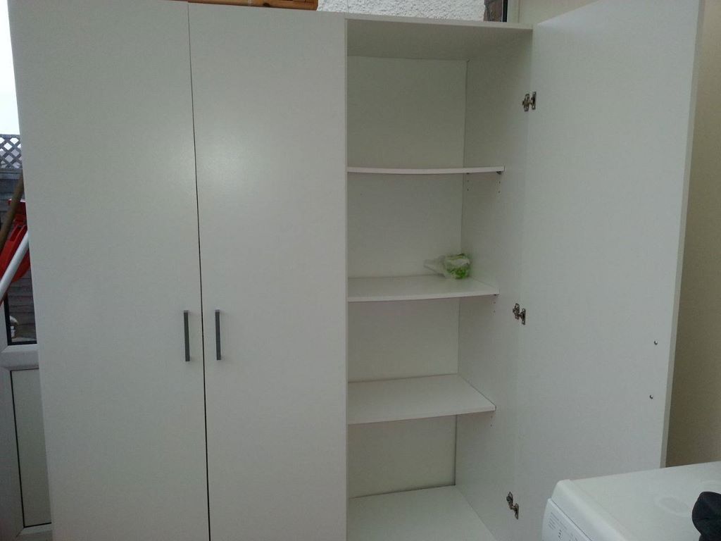 IKEA DOMBÅS Wardrobe, White, Size 140x181 cm, 8 months old ...