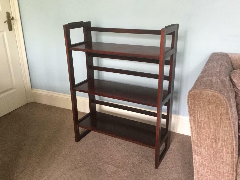 Vintage / Retro Folding Bookcase with 3 Fixed Shelves H37in/94cm W28in