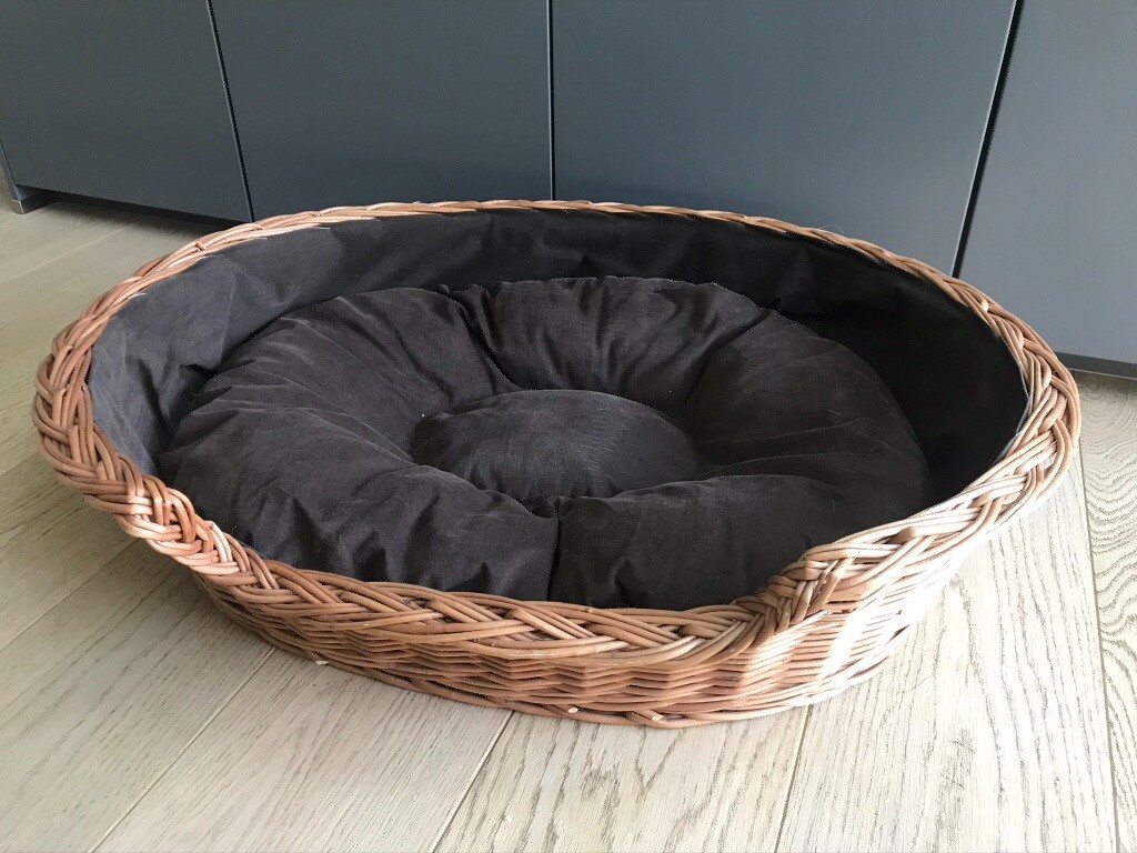 Prestige Wicker Dog Bed Basket, Large, Dark | in Weavering ...