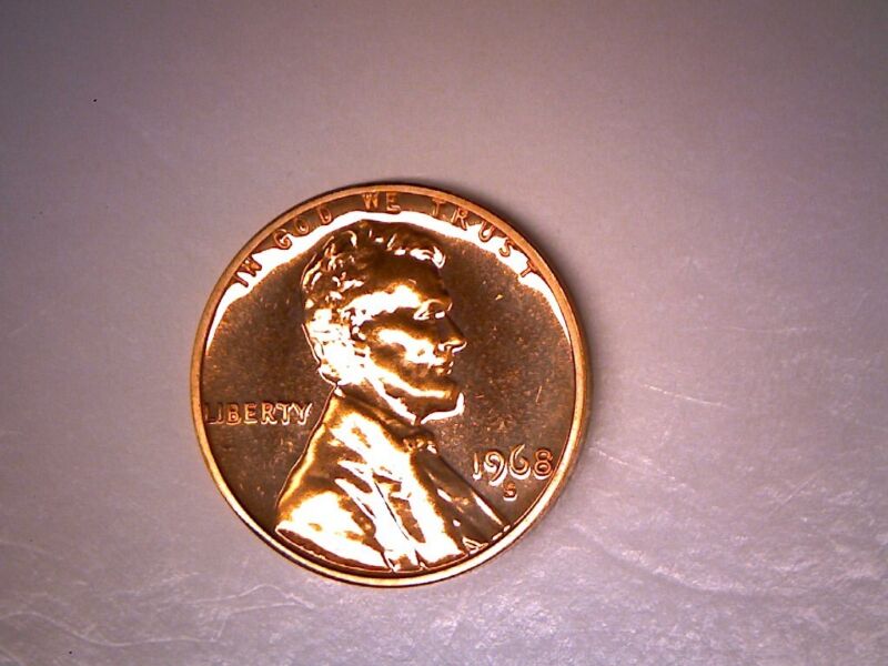 1968 S Proof Lincoln Memorial Cent Penny  **Free Shipping**