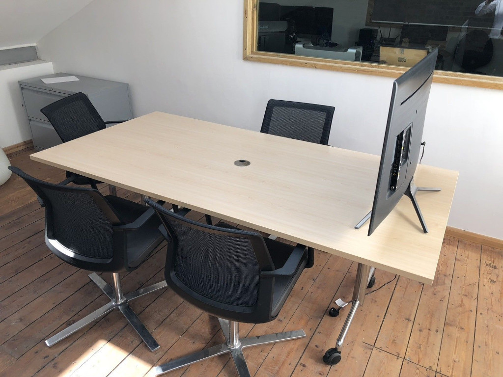 office folding meeting conference boardroom table on wheel | in Croydon