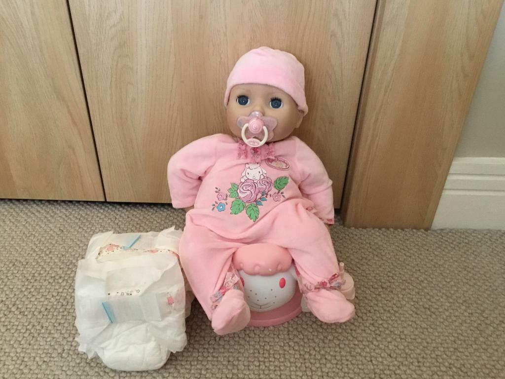 Zapf Creations Baby Annabell Doll and sheep potty. in Larbert
