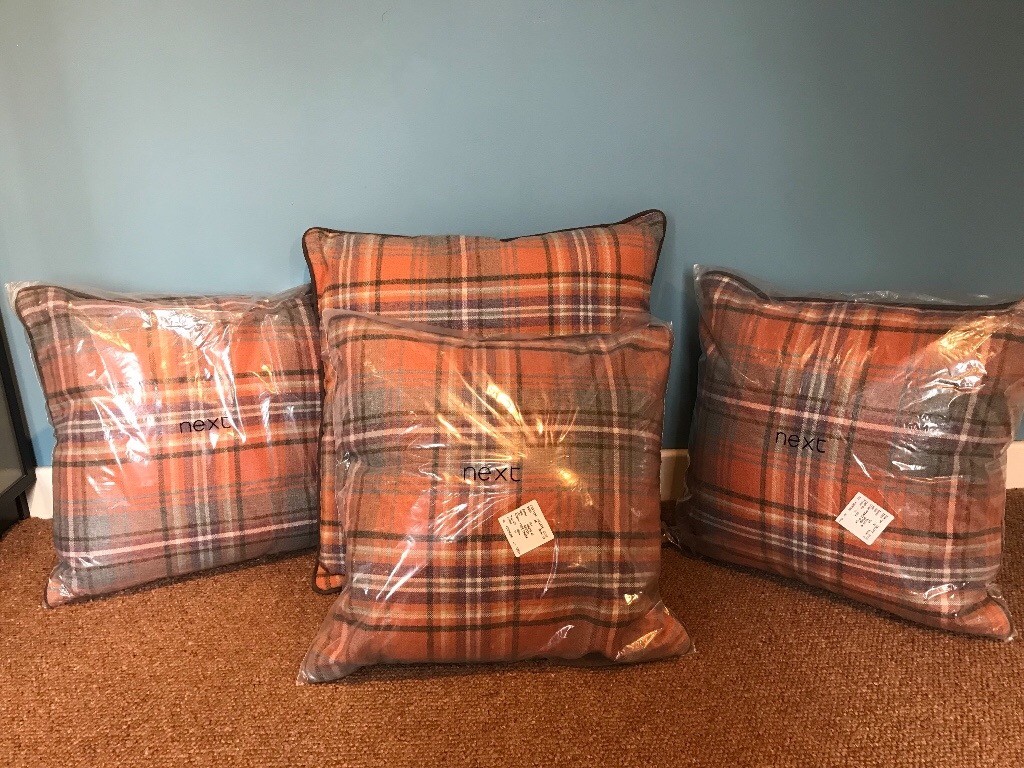 Next burnt orange tartan cushions in Clarkston, Glasgow Gumtree