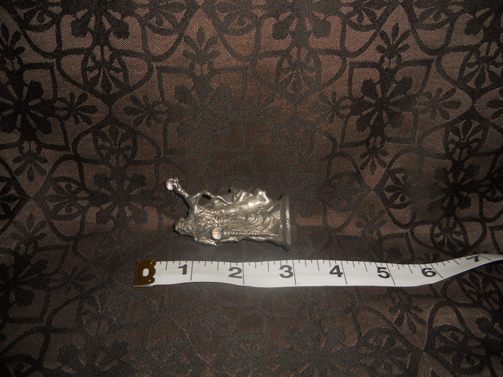 1988 WIZARD W/ 2 Crystal's Staff & Medieval Fantasy Pewter Vintage by 