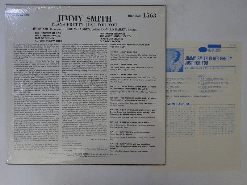 米LP Jimmy Smith Plays Pretty Just For You BST1563 BLUE NOTE /00260 Jimmy Smith – Plays Pretty Just For You – Vinyl (LP, Album