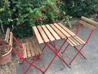 Bistro garden table and chairs excellent Condition ideal for indoor use too