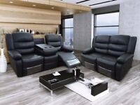 Roma Recliner Leather Corner and 3+2 Sofa available