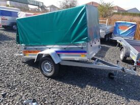 BRAND NEW 7X4 SINGLE AXEL BORO TRAILER WITH 80CM COVER AND FRAME 750Kg