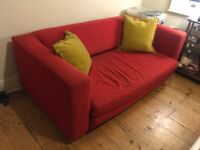Red sofa bed 