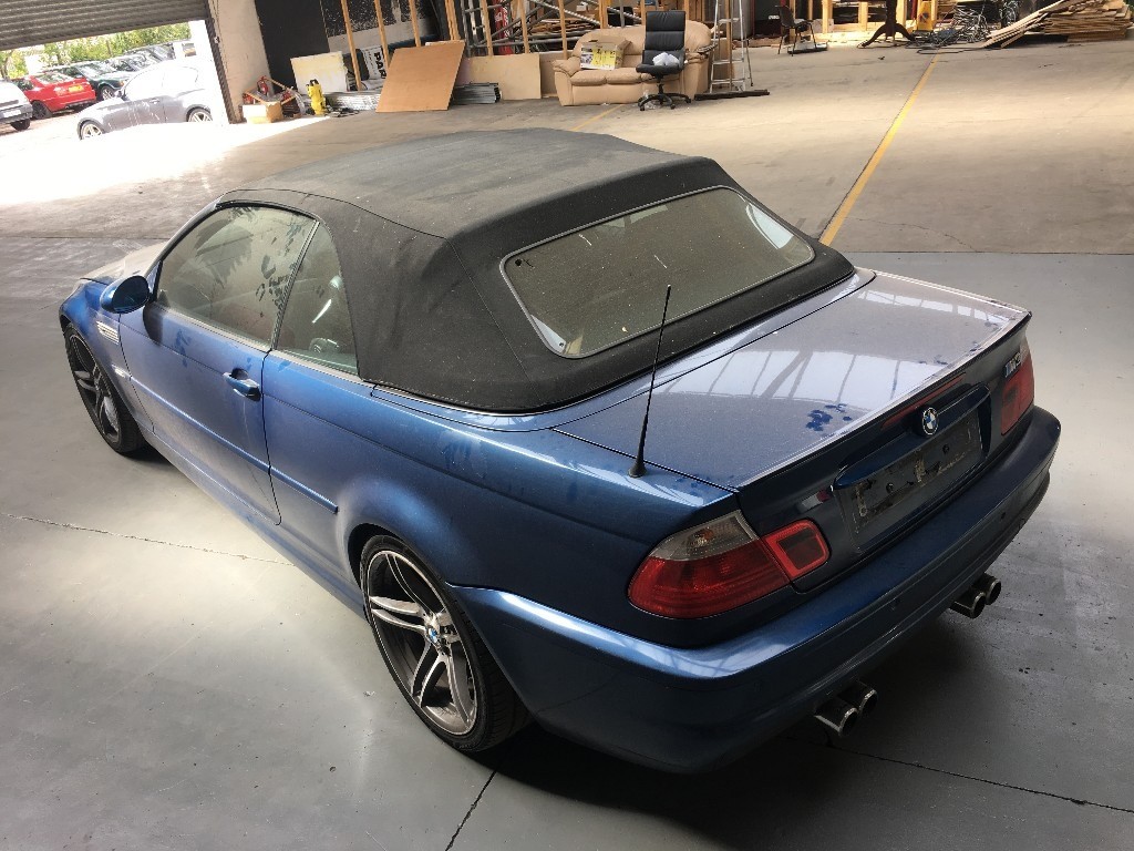 BREAKING FOR PARTS - 2002 BMW E46 M3 Convertible TopazBlue Manual Brakes  Roof Suspension