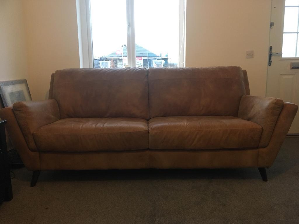 Sofology FELLINI 3 SEATER FULL BACK SOFA in TEXAS TAN 42000 in