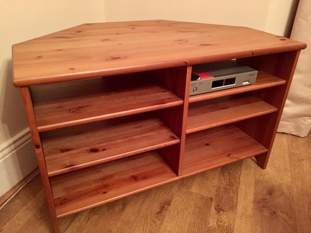  Ikea  Leksvik TV  Stand  Corner  Unit in Antique Pine in 