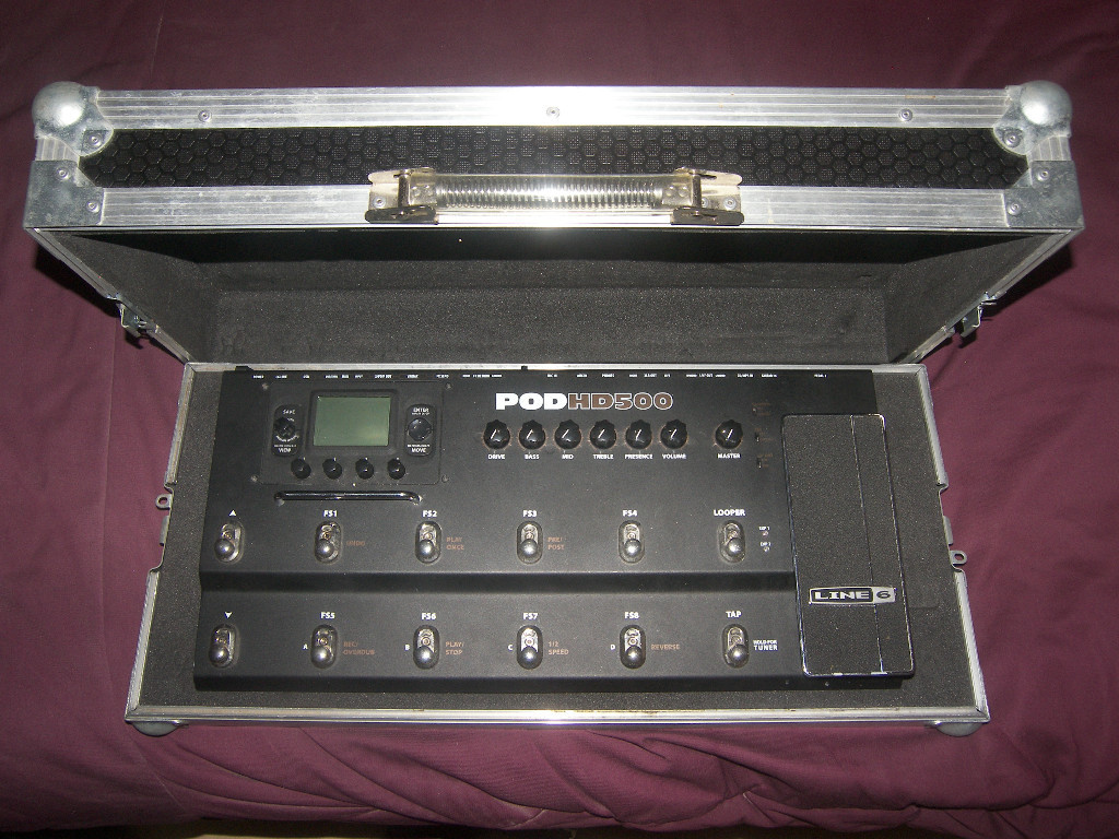 High Quality Hard Case / Pedal Board for Guitar Effects Processors Line6 POD500X , Digitech