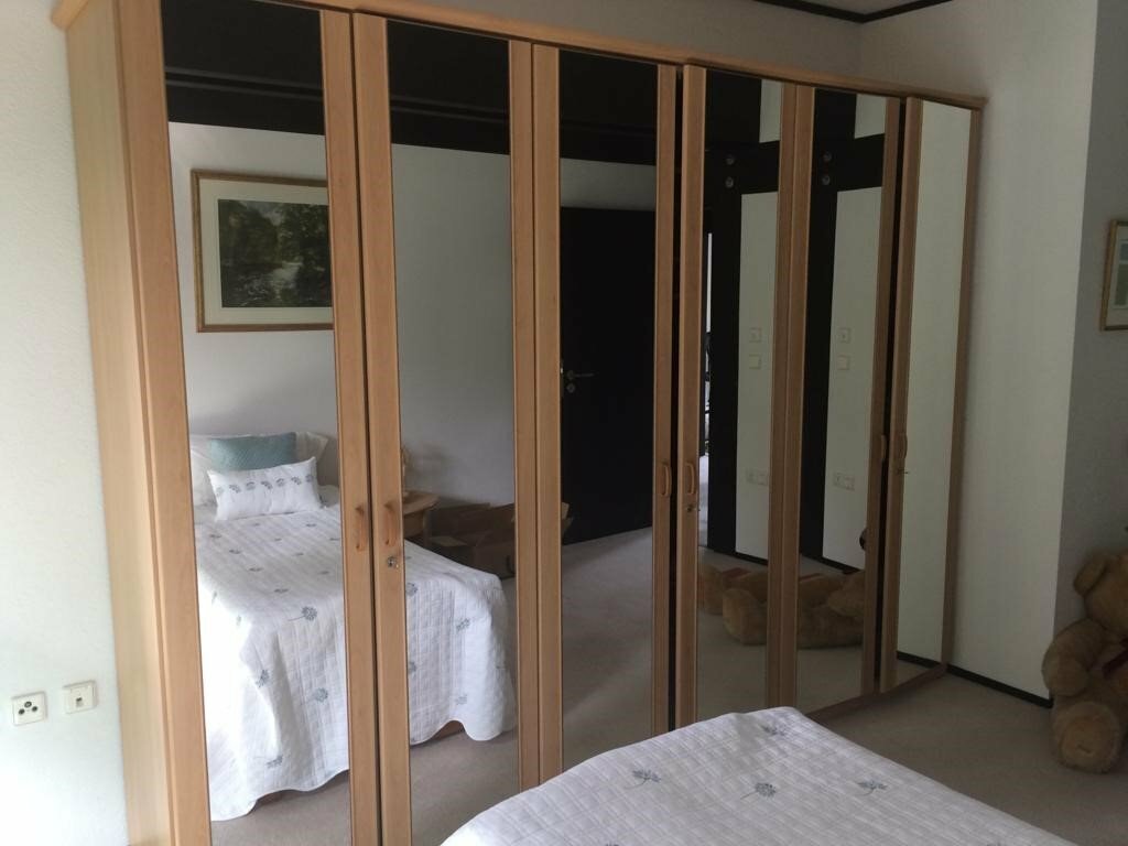 Wardrobes Nolte Mobel 2 Lge Freestanding Beech Mirror Doors