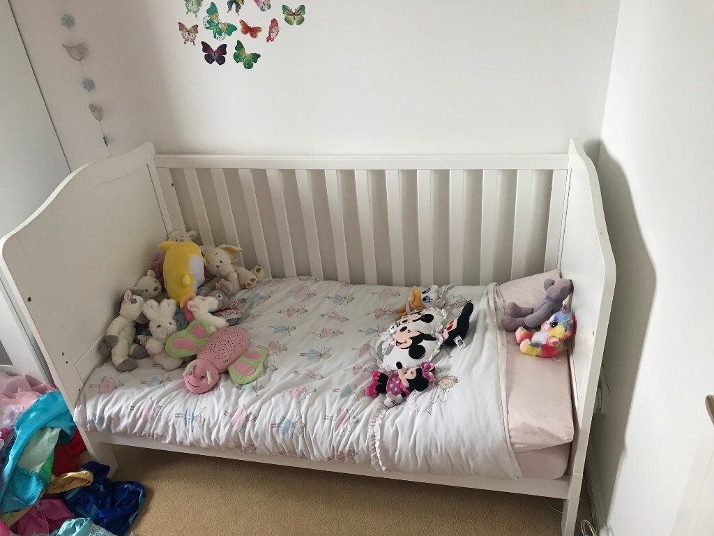 Mothercare cot bed, Mama's & Papa's mattress, waterproof mattress