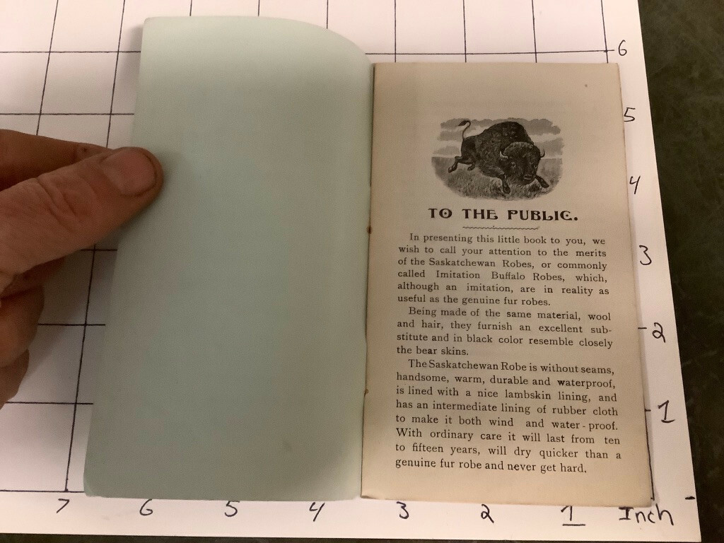 Original 1800's Pinney & Palmer AMERICAN BUFFALO ROBE 24pgs Saskatchewan Catalog