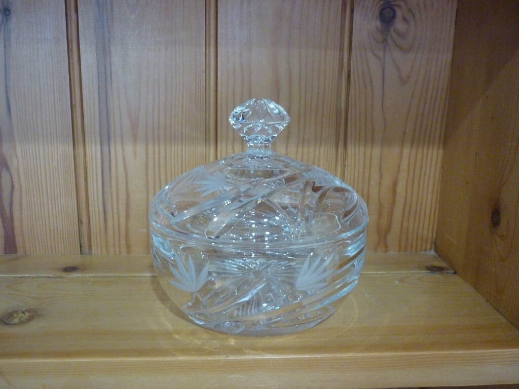 Heavy Cut Glass Bowl with Lid in Terrington St Clement, Norfolk Gumtree