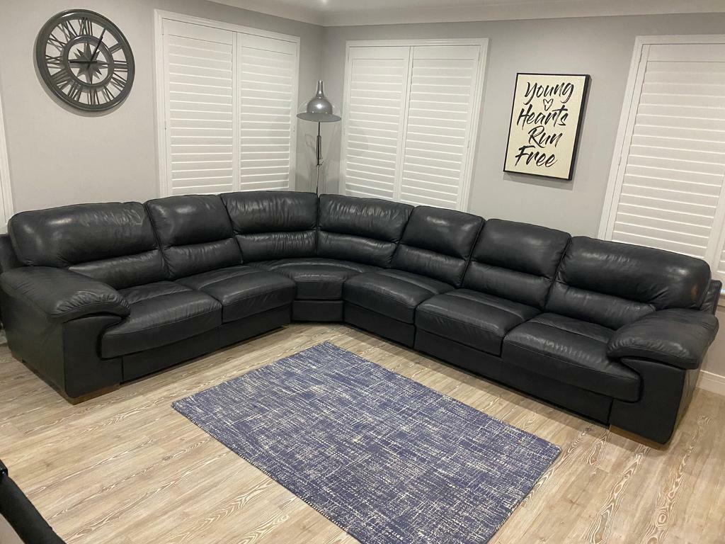 Sofology leather corner sofa 1 year old excellent condition in