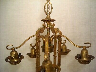 RARE 1920/'s Chandelier Chain Solid Bronze Very High Quality 20 7//8/" Long