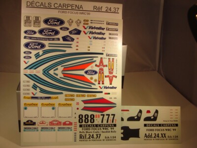 DECALS 1/24 FORD FOCUS WRC 1999 RALLYE MONTE-CARLO / SUEDE COLORADO 2437