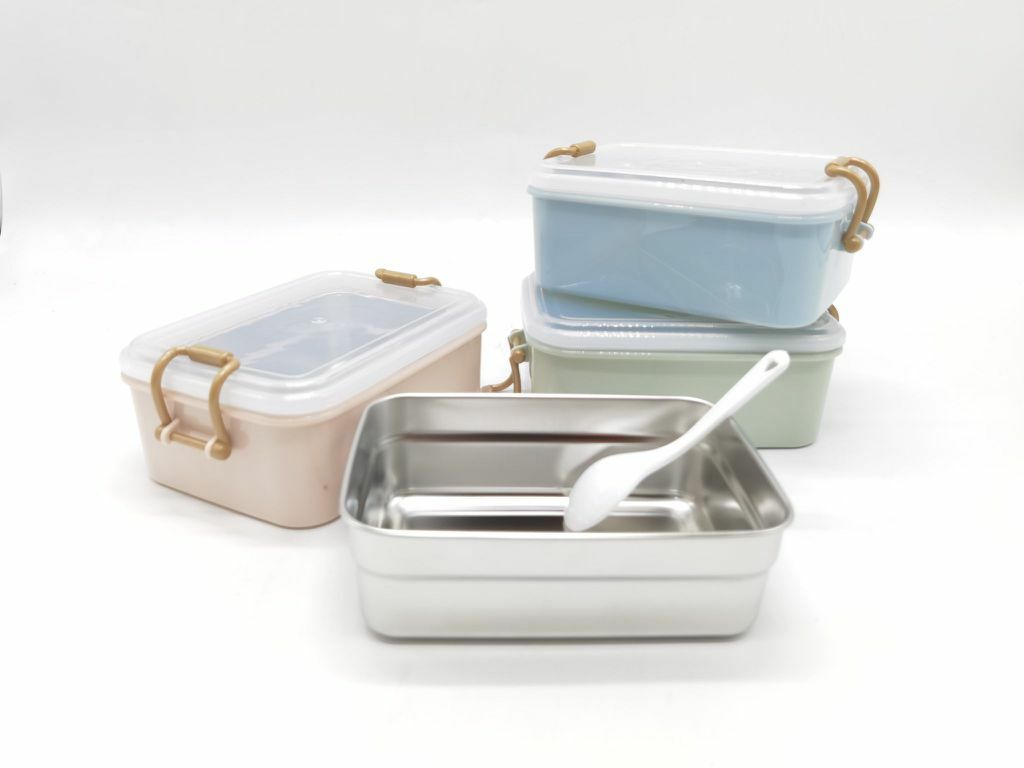 Contenitore Ermetico Porta Pranzo Abs Acciaio Inox Con Cucchiaio bal