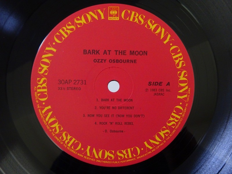 Ozzy Osbourne Bark At The Moon CBS/Sony 30AP 2731~2 Japan